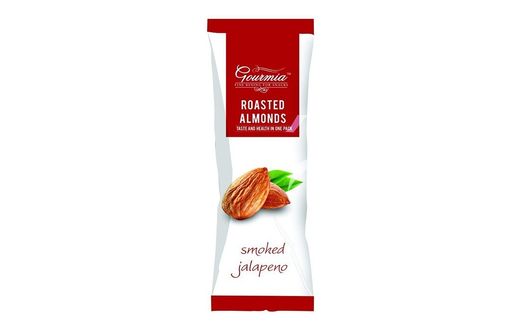 Gourmia Roasted Almonds, Smoked Jalapeno   Pack  40 grams